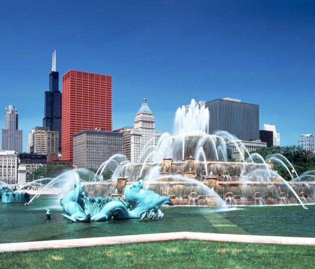 Grant Park is about a 10-minute walk from Printer’s Row