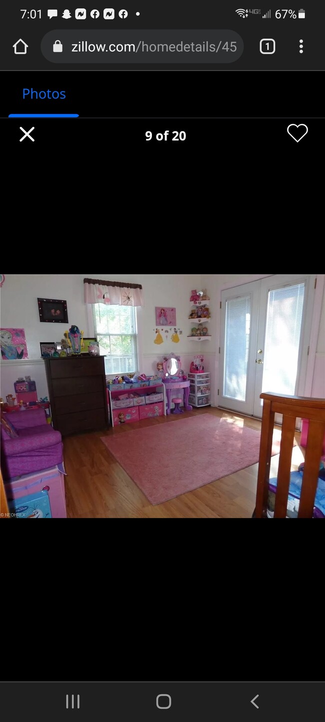 Spare bedroom with french doors to deck - 4560 7th St NW
