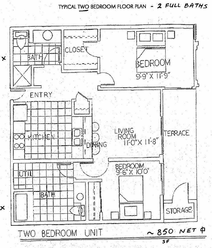 Plano de planta - Willow Ridge Apartments