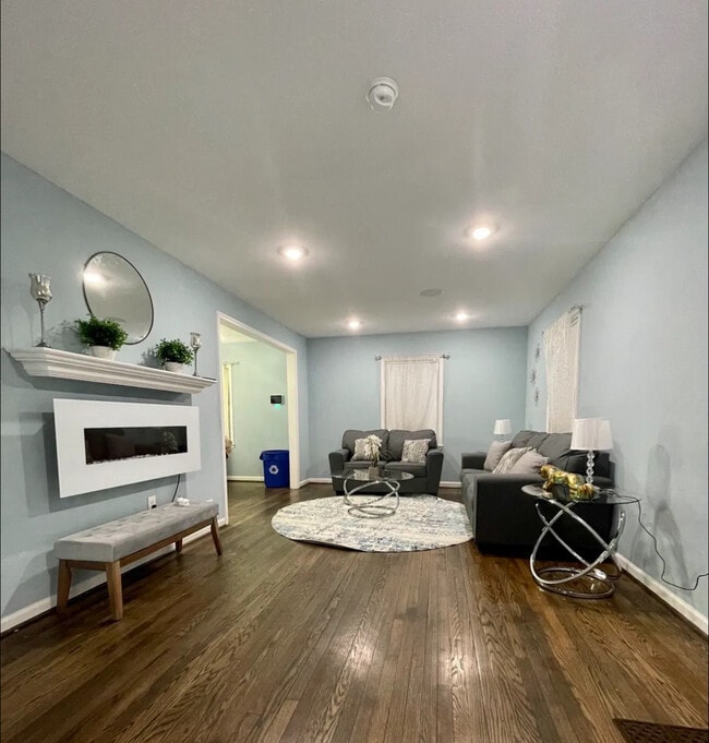 Living room, and electric fireplace - 5104 Oakland Way