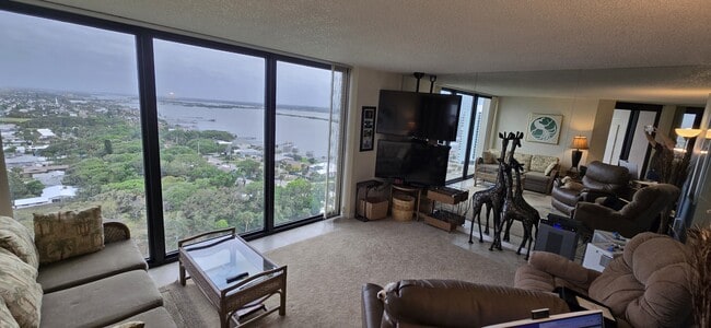 River view from Livingroom - 1 Oceans West Blvd