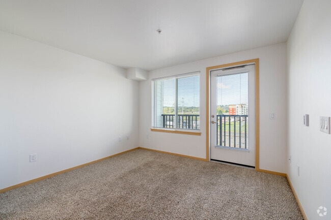 1BR, 1BA - 547SF - Living Room - Ovation at Meeker 55+ Senior Apartments