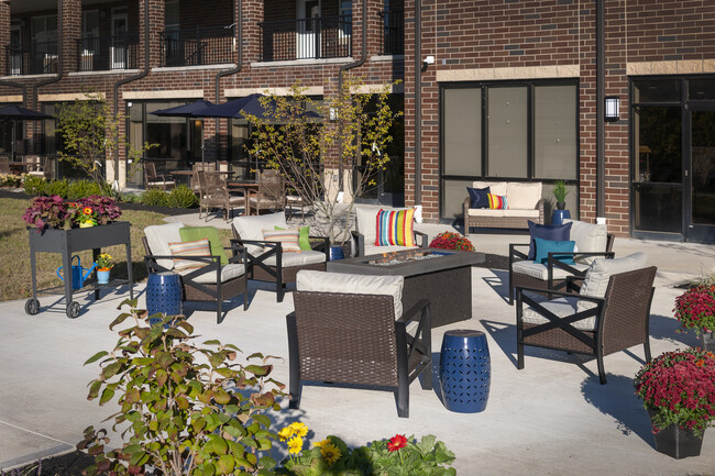 Outdoor patio and fire pit - The Polaris Community