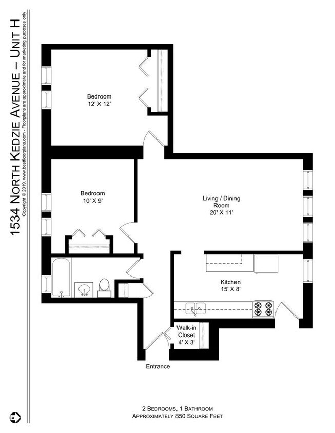 1534 N Kedzie Ave Unit 3H, Chicago, IL 60651 Condo for Rent in