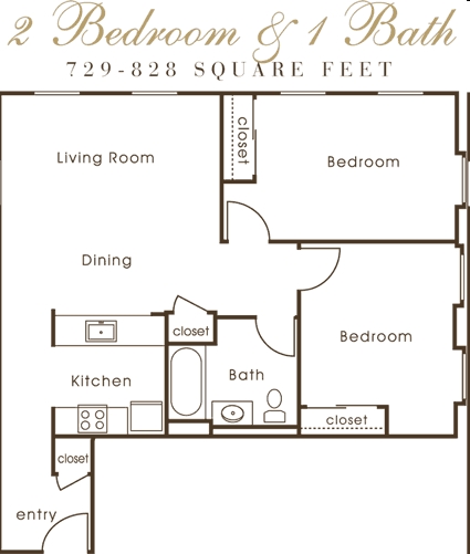 2BR/1BA - Villas at Hamilton