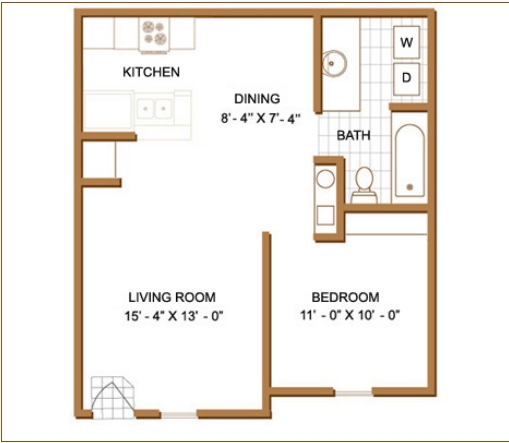 1BR/1BA - Fox Pointe Apartments