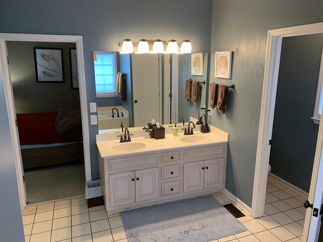 Baño principal con tocador doble - 415 St. Ives Trace
