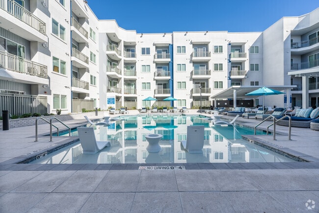 Relaxing and Refreshing Swimming Pool Second Angle - Aura Vegas Apartments