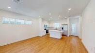 Located at 2552 Bethel Rd in Weatherford, TX, this two-story home offers a thoughtfully designed layout spread across two floors. The main level hosts the open-concept kitchen and living area, anchored by a bright, modern kitchen featuring white shaker cabinetry, a subway tile backsplash, stainless steel appliances including a refrigerator, range, microwave, and dishwasher, and a central island with a clean white countertop. Warm-toned hardwood-style flooring flows throughout, complementing the crisp white walls and recessed lighting that keep the space feeling light and airy. The living area offers generous room to gather, with natural light filtering in through well-placed windows. Also on the main level is an attached garage with an automatic opener, and a convenient outdoor patio area with turf and a concrete pad. Upstairs, three bedrooms provide comfortable retreats, each with closets and continued hardwood-style flooring. The spacious primary bedroom offers a well-proportioned layout suitable for a full suite setup. Four bathrooms serve the home across both floors. A dedicated laundry area houses a full-size washer and dryer. Clean, modern, and move-in ready, this home combines practical functionality with a fresh, contemporary aesthetic.