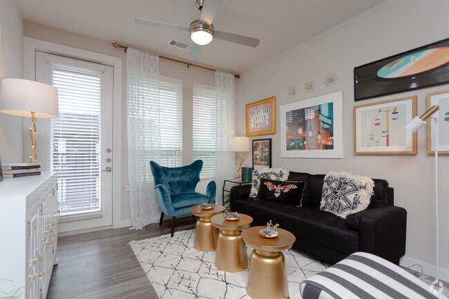 1HAB, 1BA - 688 ft² - A2 - SALA DE ESTAR - Amelia at Farmers Market