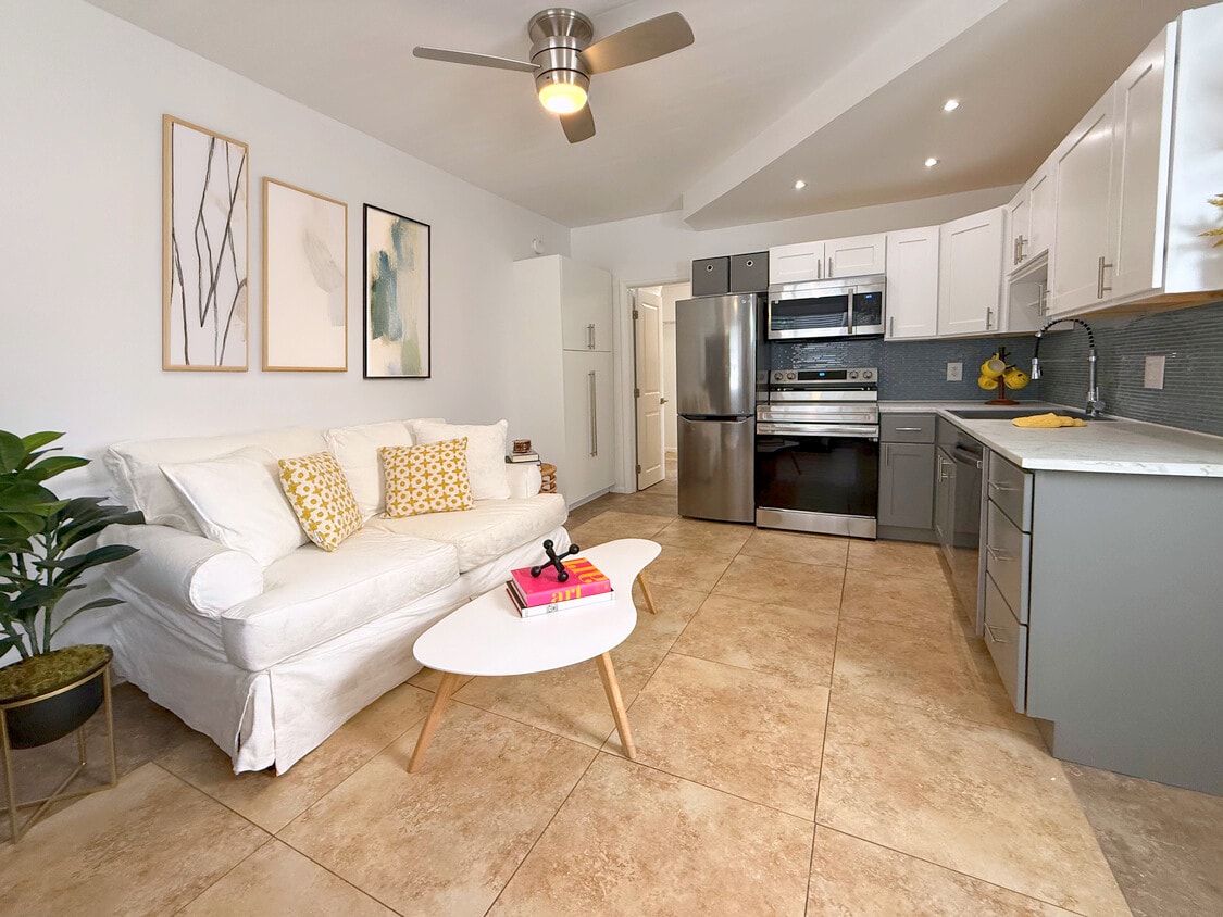 Living Room and Kitchen. Area is big enough for a breakfast nook - 630 NE 37th St