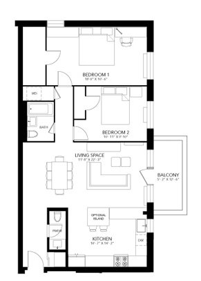 2BR/2BA - The Courtyards of Upper Forest Hill