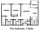 2 Bedrooms 2 Bathrooms