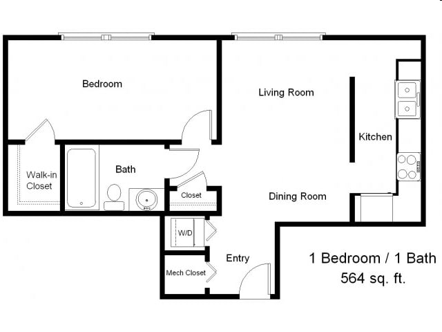 1BR/1BA - Pegasus Senior Villas