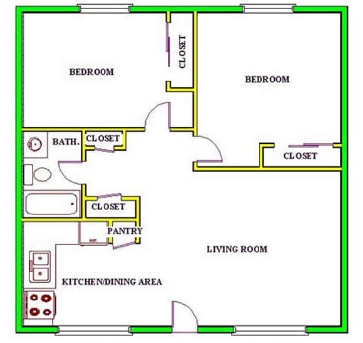 2HAB/1BA - The Valley View Apartment