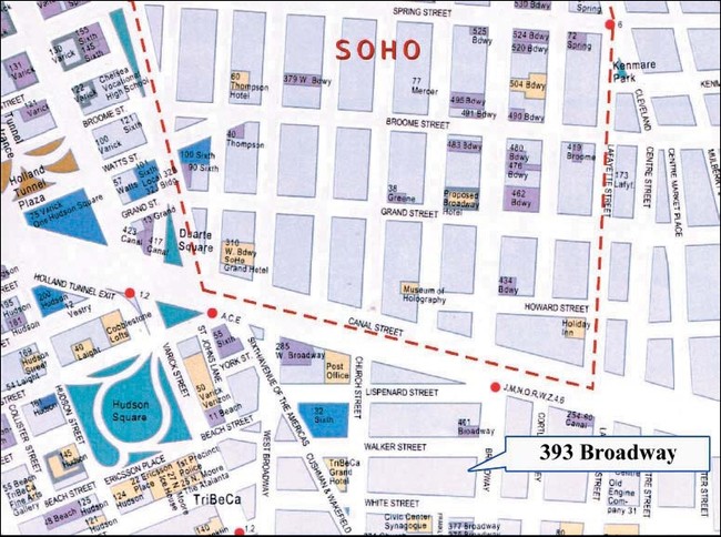 Map - 393 Broadway