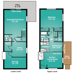 1BR/1.5BA - Portico Villa