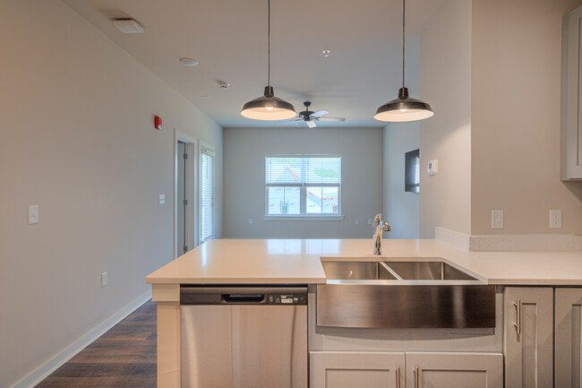 1-Bedroom Apartment Kitchen into Living Space - The Farm