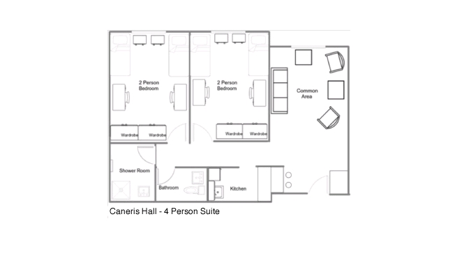 2BR/1BA - Anthony Caneris Hall