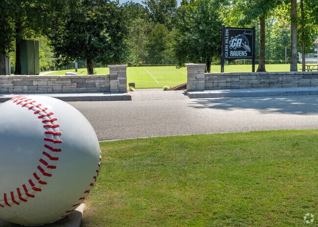 Numerous sports fields include football, baseball and softball at RF & P Park.