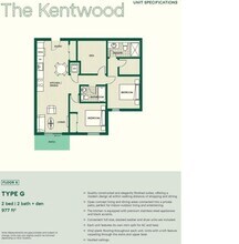 2 bed, 2 bath, den - The Kentwood