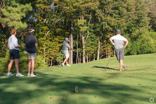 The Chicopee Woods Golf Course provides residents with a scenic 18-hole golfing experience.