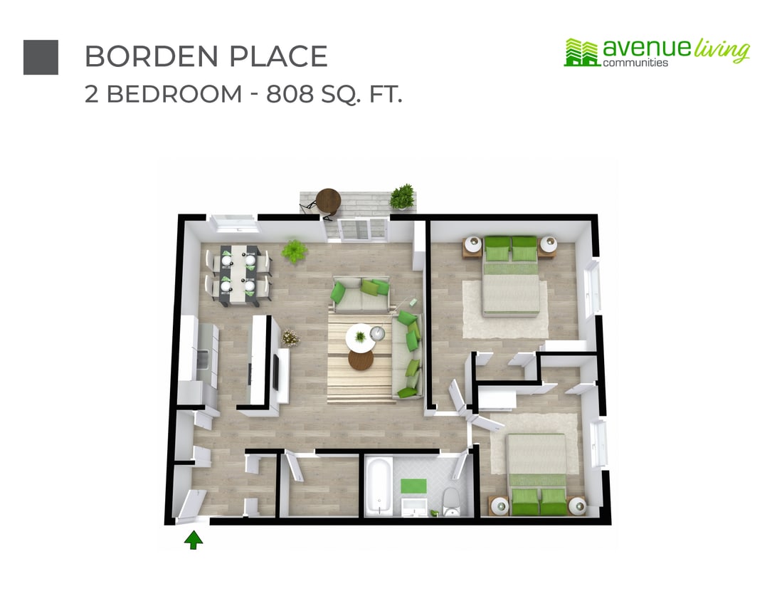Floorplan - Borden Place Apartments