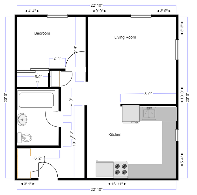 plano aproximado - 1045 Clarkson St