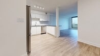 Step into a world of contemporary charm and effortless living in this beautifully designed 760 sq ft condo. Located in the vibrant heart of Toronto, this 2-bedroom, 1-bathroom haven is your gateway to an aspirational urban lifestyle.

As you enter, you're greeted by an open-concept living area bathed in natural light from expansive windows, creating an airy and inviting atmosphere. The gleaming hardwood floors flow seamlessly throughout, adding warmth and sophistication to every corner.

The kitchen is a culinary enthusiast's dream, featuring sleek white cabinetry, modern stainless-steel appliances, and a stylish backsplash. The thoughtfully designed space promises to make meal preparation a joy, while the adjoining dining area is perfect for intimate dinners or entertaining friends.

Both bedrooms offer tranquil retreats, with the primary bedroom boasting a generous 150 sq ft of space. Large windows in the bedrooms frame city views, allowing you to wake up to the energy of Toronto each morning.

The bathroom is a vision of contemporary elegance, with clean lines, modern fixtures, and a soothing color palette. The combination of functionality and style creates a spa-like ambiance for your daily rituals.

This condo isn't just a home; it's a lifestyle choice. Embrace the convenience of urban living, where world-class dining, shopping, and entertainment are just steps away. Whether you're a young professional, a couple, or someone looking to downsize without compromising on style, this property offers the perfect blend of comfort and city excitement.

Don't miss this opportunity to elevate your living experience in one of Toronto's most desirable locations. Your dream of sophisticated urban living starts here.
