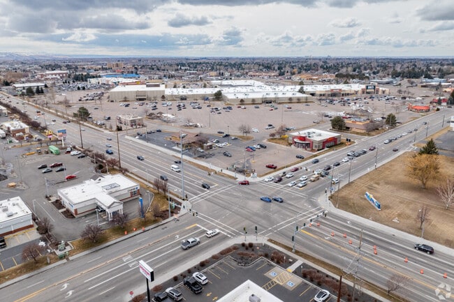 An aerial view of the Tetons Mall in Idaho Falls.