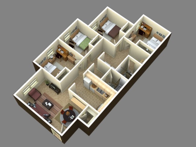 Honeyle Student Apartments Bloomsburg Pa 4 Bedroom Floor Plan Honeyle Student Apartments