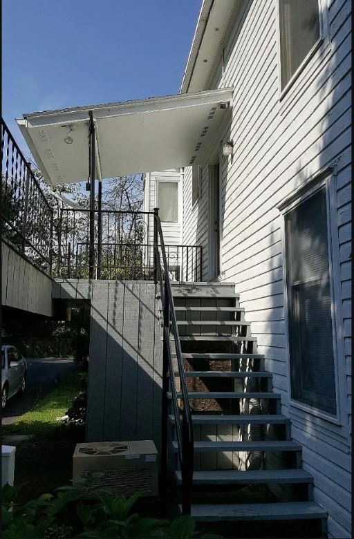 Stairs to Deck - 432 Roanoke Blvd Townhome
