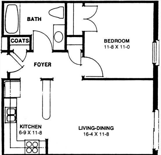 1HAB/1BA - Garden Spring Apartments