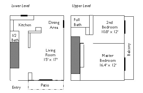 2HAB/1.5BA - Village Townhomes Apartments