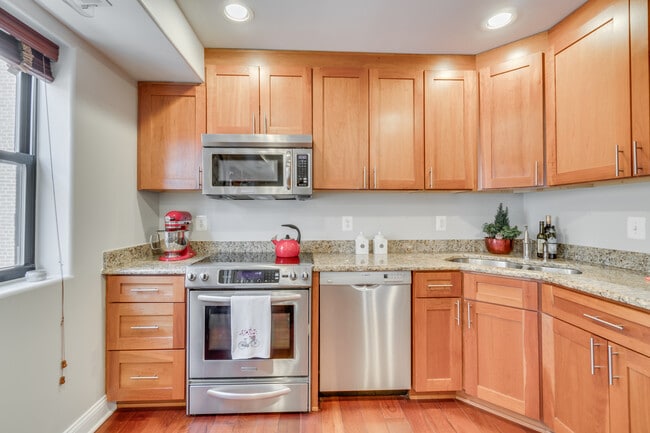 Ample counter space with granite-top counters - 1354 Euclid St NW