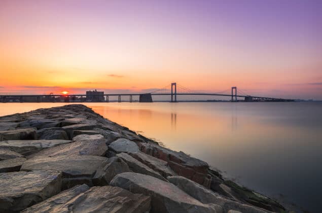 Throggs Neck Bridge from Fort Totten Park