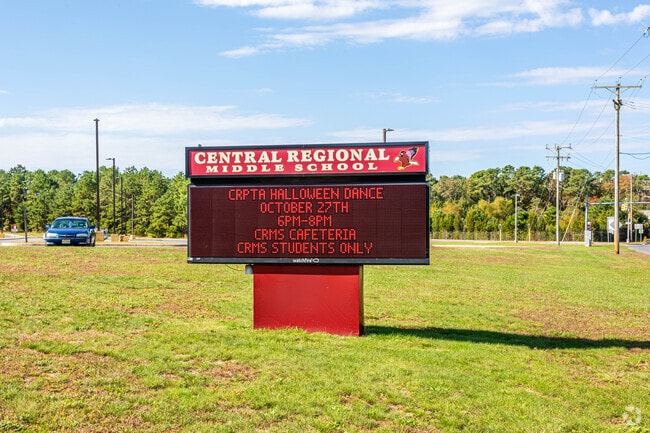 Central Regional Middle School is located next to Central Regional High School.