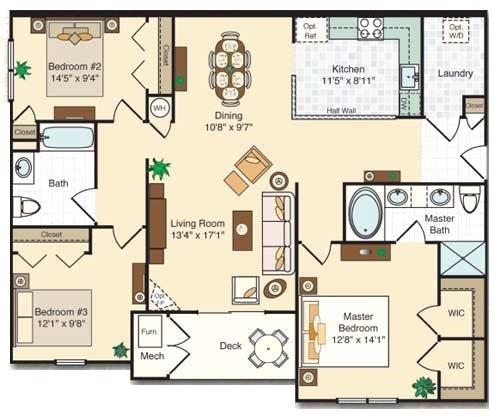 Plano de planta - 1227 Dogwood Ct