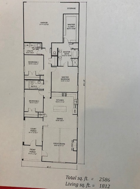 Floor plan - 1433 Meridian Dr