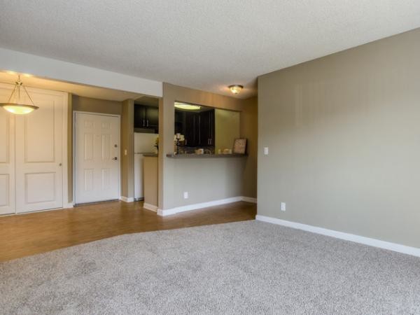 Kitchen & Living Area - Cornerstone Apartment Homes