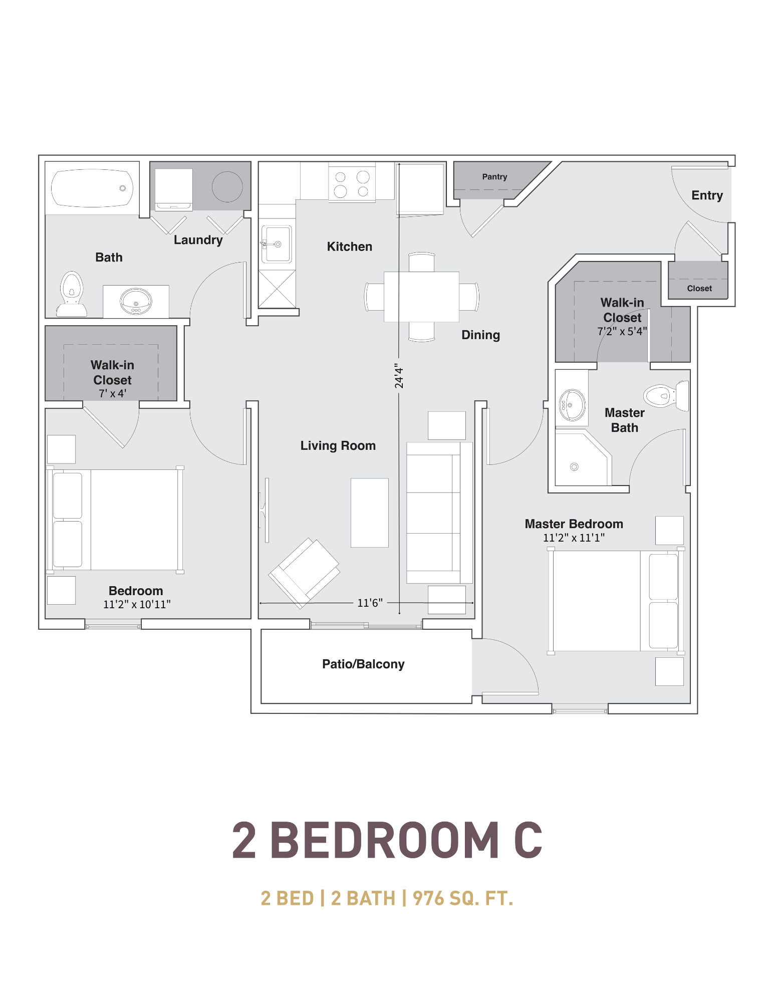 French Mill Apartments – 2x2 C