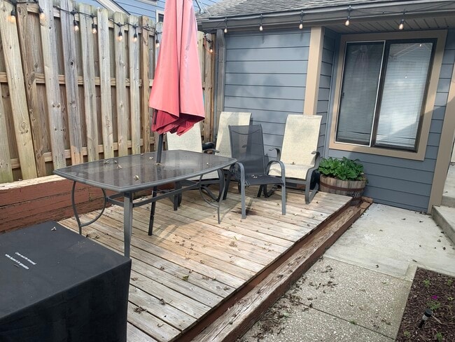 Front entrance deck pov from gate - 197 Sugarwood Ln