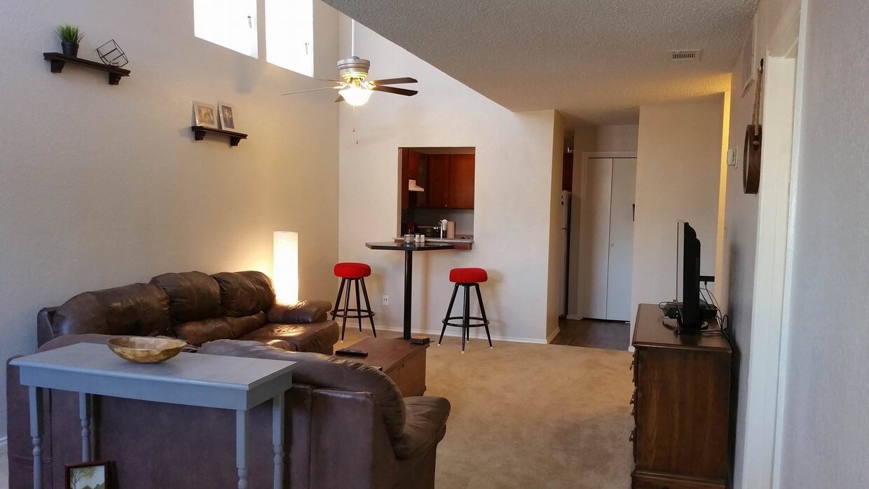Beautiful, vaulted living room space - 401 W St Elmo Rd