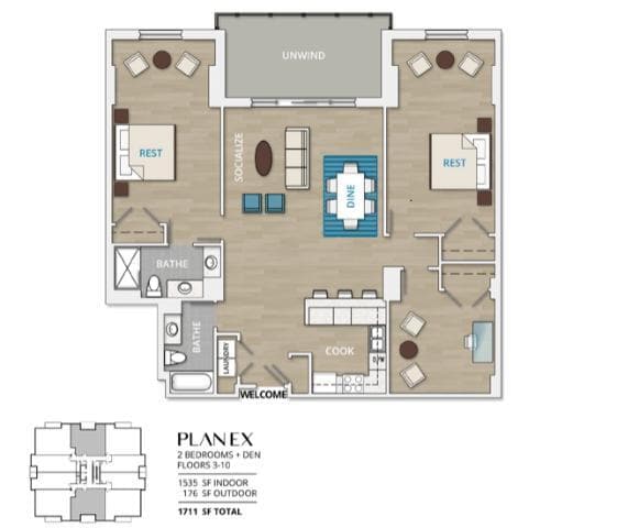 Floorplan - The Charles Apartments I & II