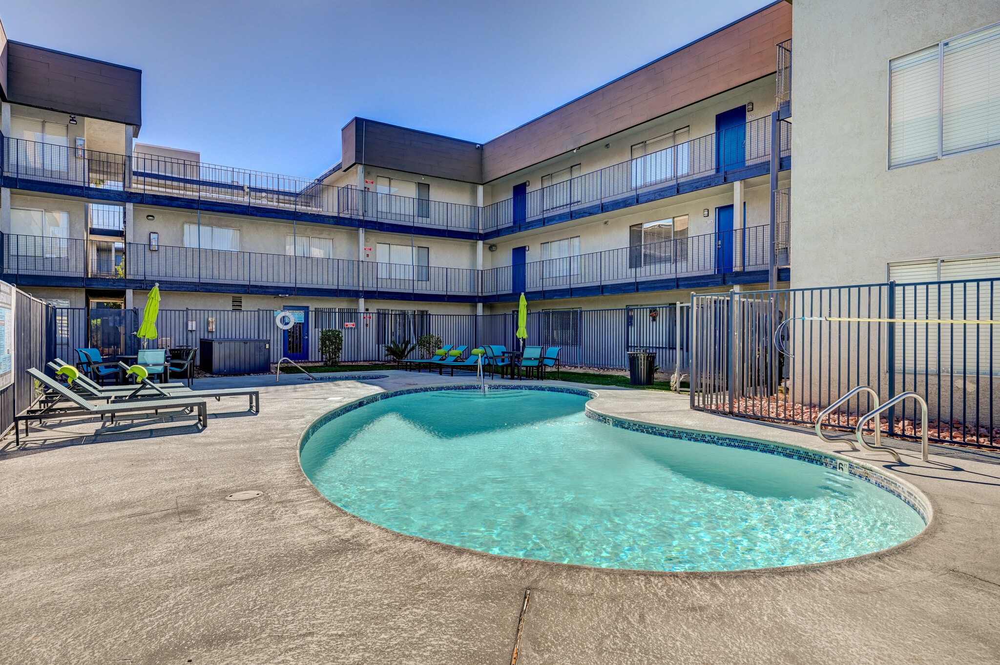 The Point on Flamingo — Building & Courtyard