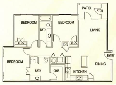 3 Bedroom ADA.png - Midlothian Meadows