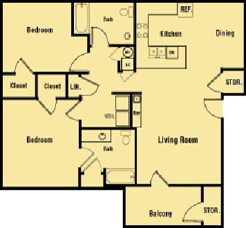 2BR/2BA - The Mark Apartments