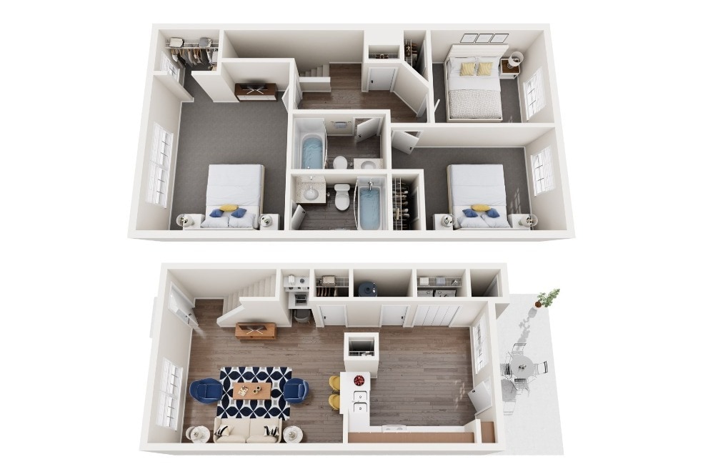 Timber Lakes Apartments – 3B Townhome