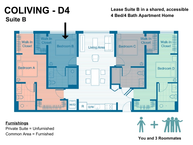 D4 - ADA  - Bedroom B- Partial - X Denver