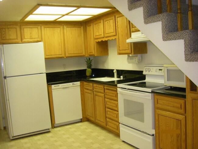 Kitchen includes refrigerator freezer, dishwasher, electric oven and cooktop, and lots of storage! - 17276 James Lex Ln